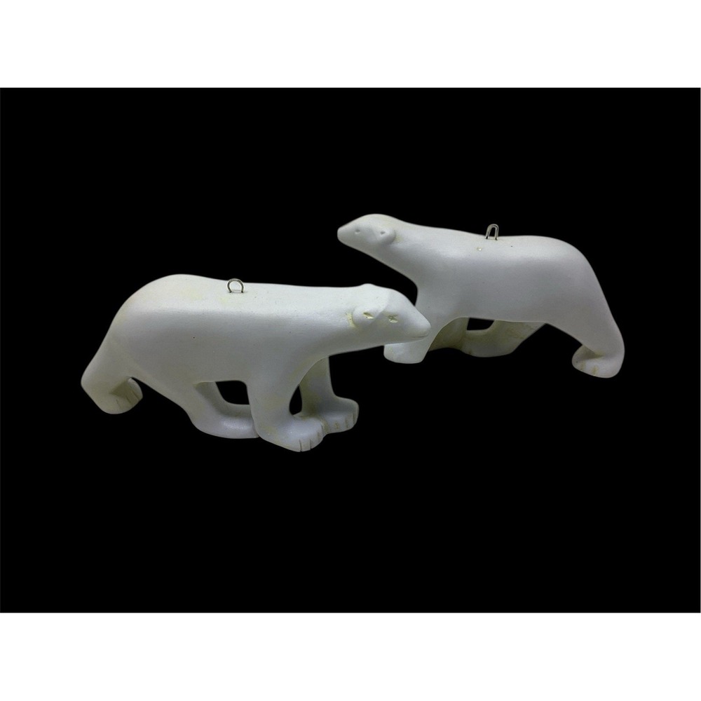 (2) Francois Pompon Polar Bear Ornament Metropolitan Museum Art 1994 Signed MMA